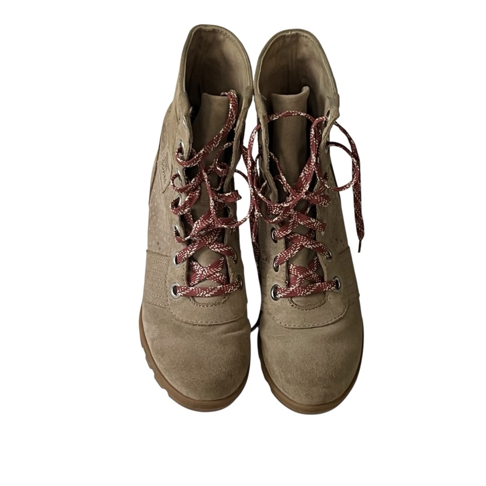 Sorel Women's Lace Up Boots in Tan and Red - Picture 2 of 6